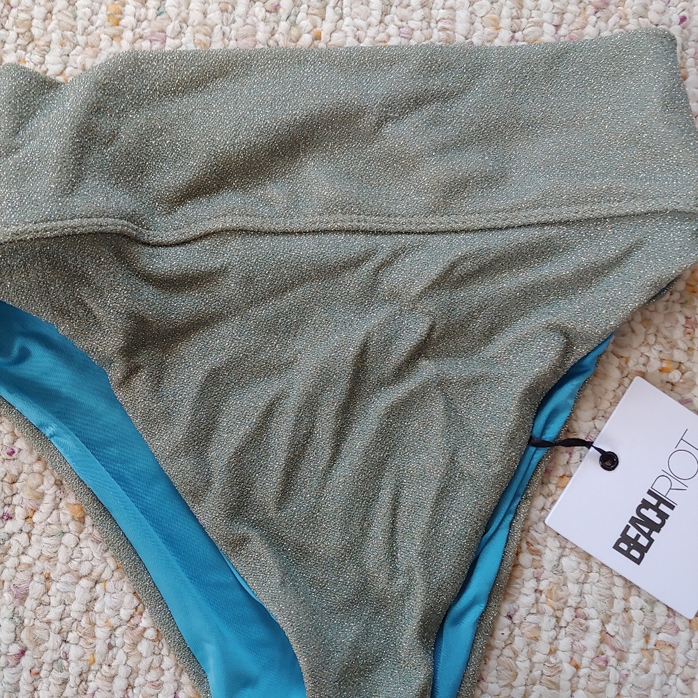 Beach Riot Green Large swimbottoms